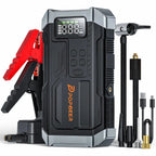 POPDEER PD-JA3 5000A 4-in-1 Jump Starter, 150PSI Air Compressor, 12V QC 3.0 Powerbank with LCD Display, 10L Gas/8L Diesel