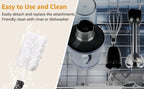 1500W 9-in-1 Immersion Hand Blender, 21 Speeds & Turbo, Includes Whisk, Chopper, Milk Frother & Masher for Blending, Pureeing