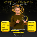 Vitastrong Brain Booster, Powerful Nootropic with Pantothenic Acid for Mental Performance, Caffeine Complex Supplement, Biotin, Carnitine, Coenzyme Q10, Vitamin B6, Vitamin B12 and Folic Acid