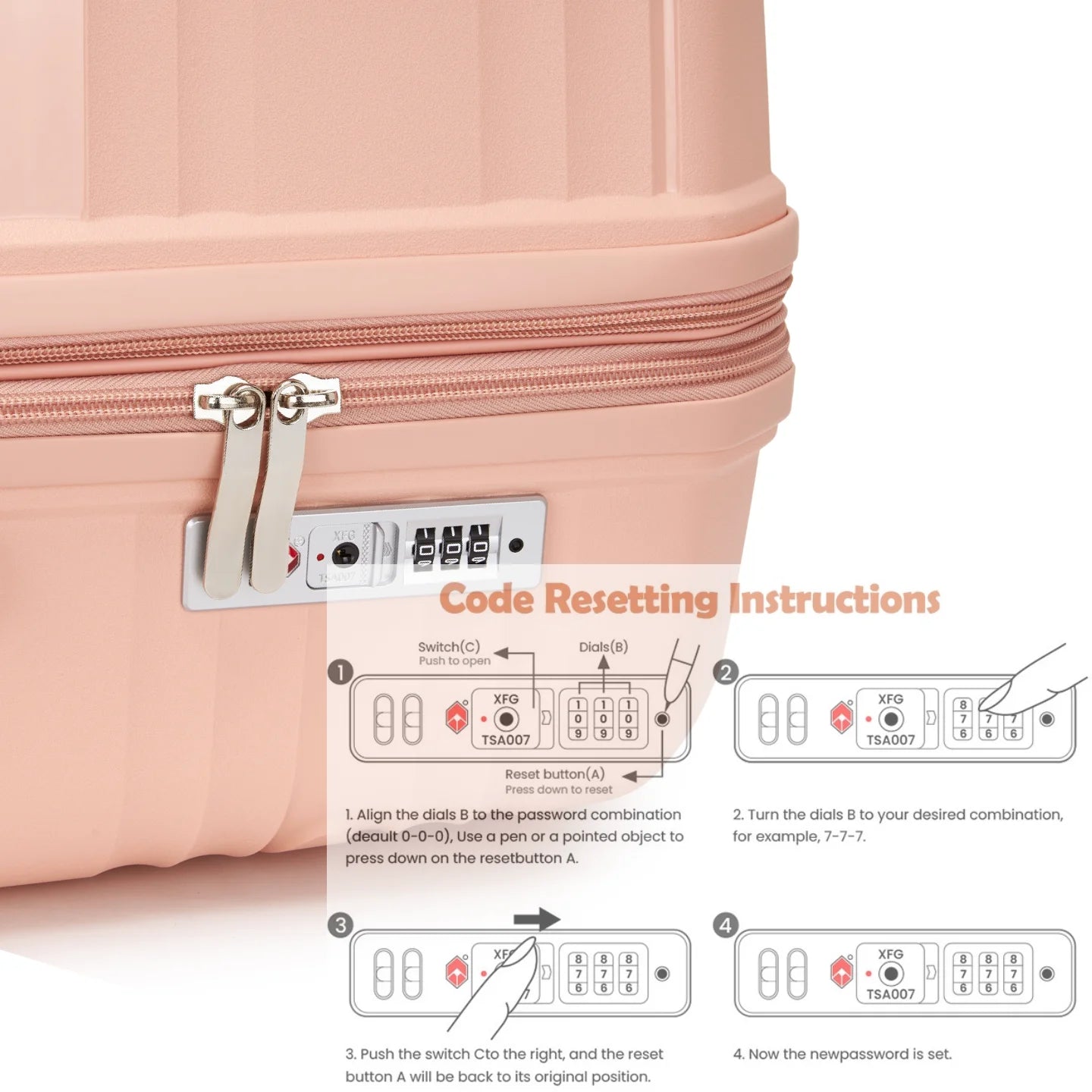 SUPER SOLU Berlin series: XL 28 inch/74 cm hard case expandable, PP easily weight suitcase with water-repellent zipper, TSA & 360 ° double roll premium check luggage 106L-shipping from DE