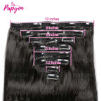 Clip In Hair Extensions Human Hair Brazilian Thick Straight Clip In Natural Color Clip Ins Remy Hair 22 24 26 28 Inch For Women 120g/PC