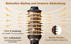 Professional 5-in-1 Hot Air Brush Set, Ionic Technology, 1200W Hair Dryer Styler Tool, 4 Heat Settings, 360° Swivel Cord