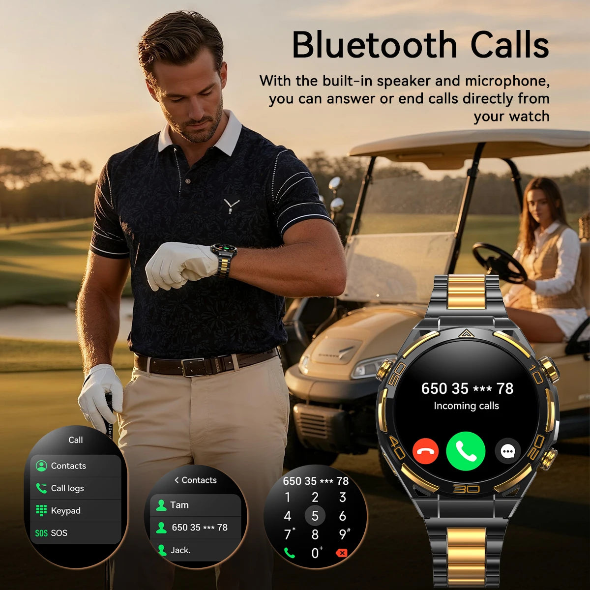 Blackview W90 Pro Smartwatch 1.43" AMOLED Display,Bluetooth Calling,Heart Rate Monitor, 900mAh/ 20Days Standby,Men's Smartwatch