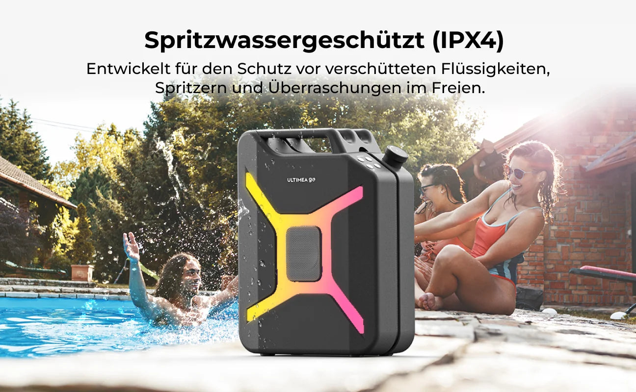 ULTIMEA 300W Portable Wireless Partybox Karaoke Speaker Bass Boost RGB APP Control IPX4 Powerful Outdoor Party Blutooth Speakers
