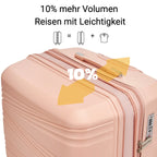 SUPER SOLU Berlin series: XL 28 inch/74 cm hard case expandable, PP easily weight suitcase with water-repellent zipper, TSA & 360 ° double roll premium check luggage 106L-shipping from DE