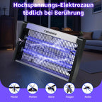 UV Mosquito Killer Lamp, Electric Insect Trap ,Quiet & Energy Saving, Wall Mount or Stand, Covers 10-150m² for Indoor O