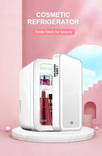 Mirror Car Refrigerator Home Small Fridge Mask For Makeup Cosmetics Home Refrigerator Cooling With LED Light Refrigerator For Makeup 4L/6L EU