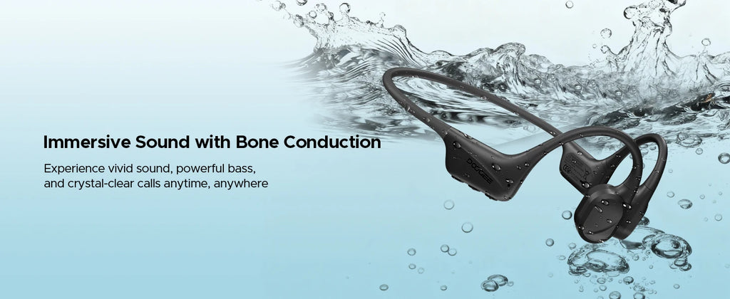 DOOGEE BoneBeat Swim Bone Conduction Headphones IP68 Waterproof Swimming Open Earphones Bluetooth 5.4 Wireless Headphone 7H Life