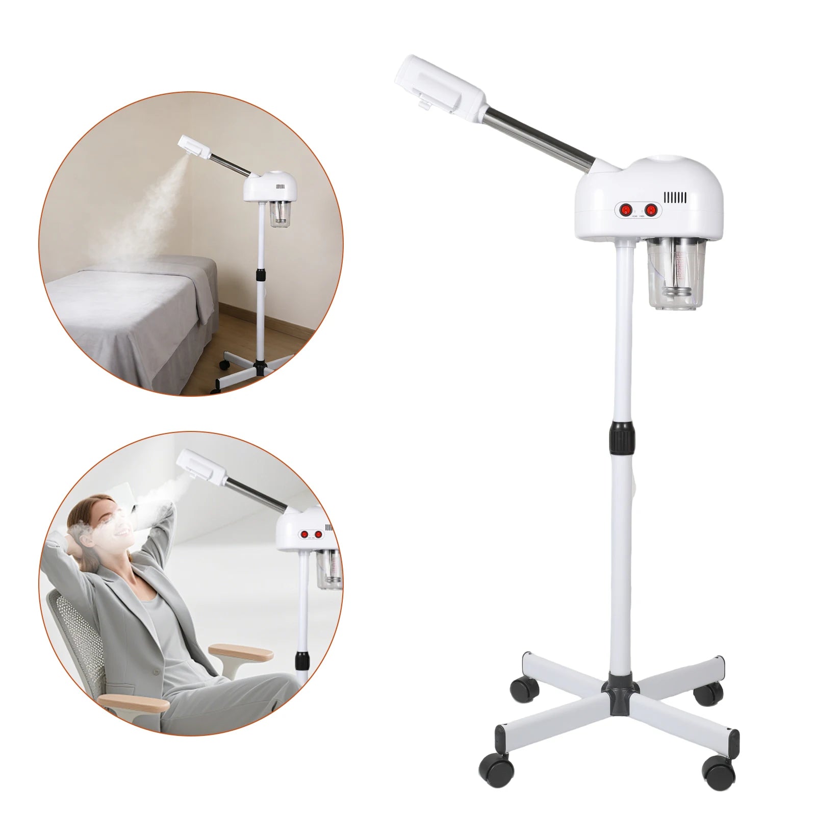 700ml 800W  2-in-1 Ozone Facial Steamer Facial hydrating Device Dense Mist Quick Misting High Capacity Rotatable Nozzle for Salon Beauty Spa Ürün ana görseli