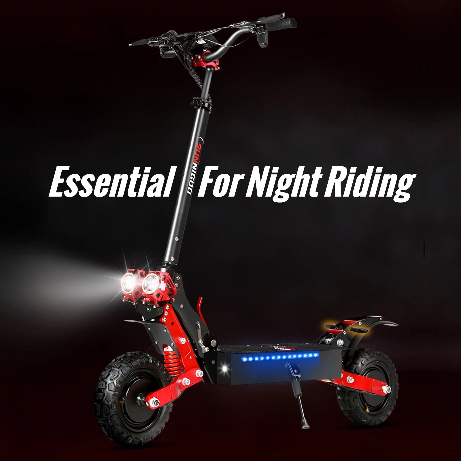 SUNNIGOO X7/X7PRO Electric Scooter 3600W Dual Motor Strong Powerful Max Speed 60-65km/h 11 Inch Off-Road Tires Foldable Powerful Escooter 60KM Long Range Waterproof IP54 NFC Lock  Dual Brakes All-Terrain Scooter