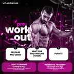 Pre-Workout Powerful 300g - Vegan Supplement with L-Citrulline, Beta-Alanine, Caffeine, Taurine, AstraGin, Panax Notoginseng, Vitastrong (24 Portions, Berries Flavor) - Made in Italy, Preworkout Supplement Powder