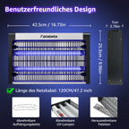 UV Mosquito Killer Lamp, Electric Insect Trap ,Quiet & Energy Saving, Wall Mount or Stand, Covers 10-150m² for Indoor O