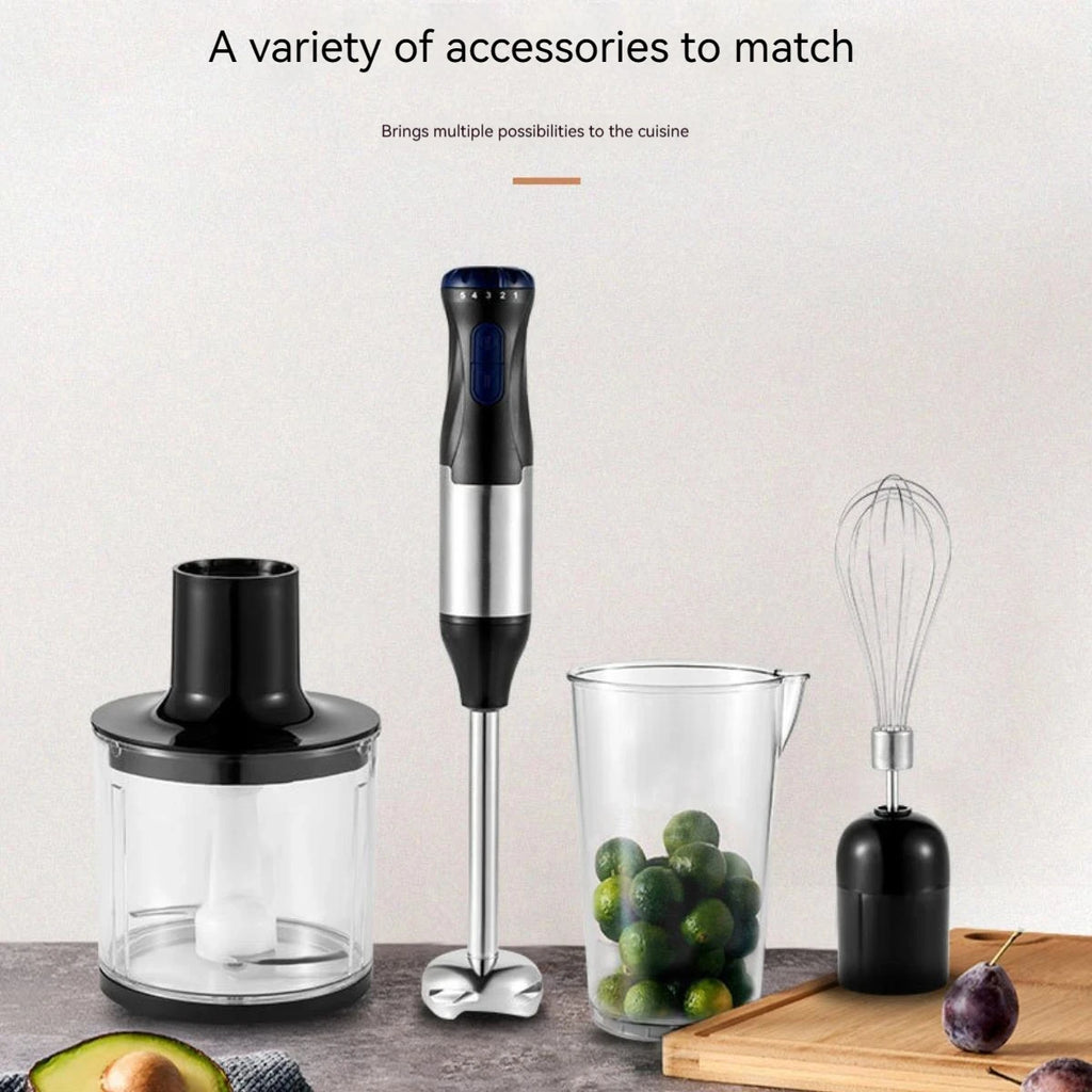 1000W 4-in-1 Electric Hand Blender Immersion Mixer Stainless Steel Stick Food Processor Low Noise 36-45dB for Baby Food Soup Smoothie 220V