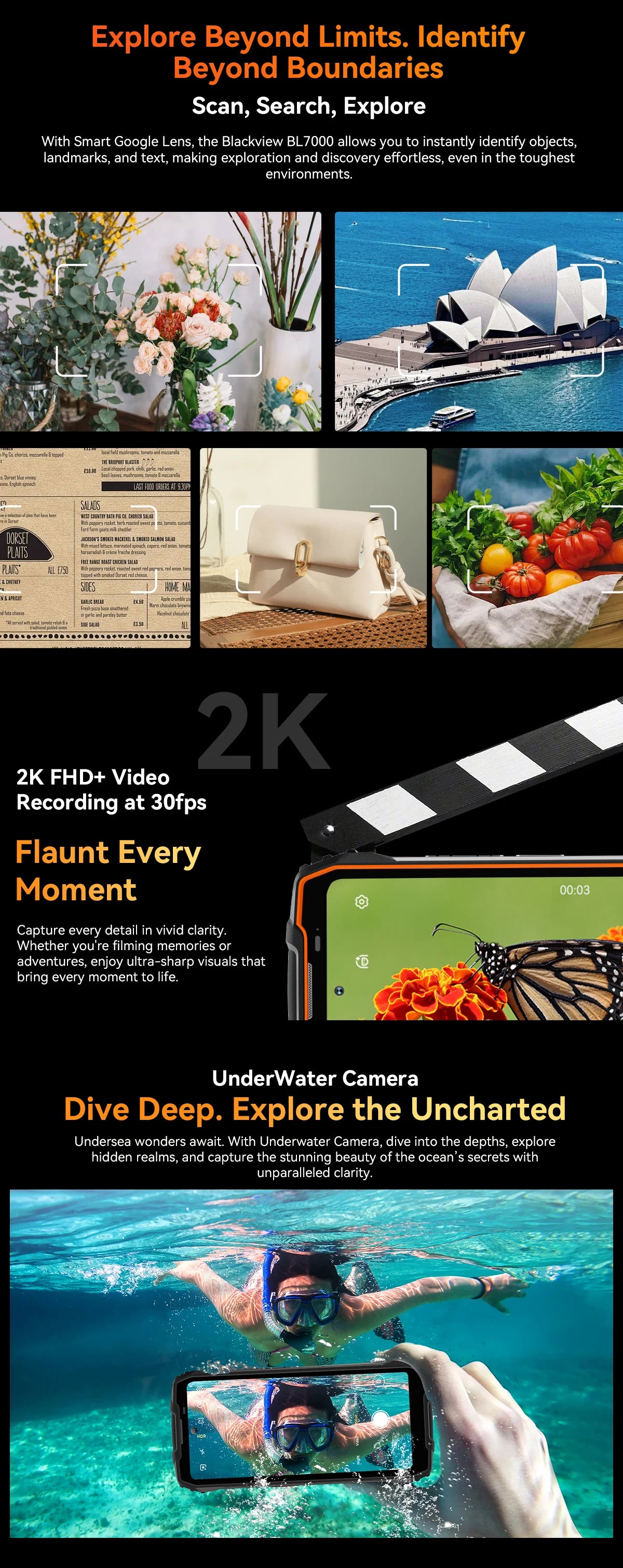 Blackview BL7000 AI 5G Rugged Phone Android 15, MTK 6300, 6.78" FHD+ 120Hz, 7500mAh/33W, Rugged Smartphone Dual SIM NFC/IP69K
