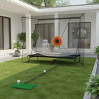Golf Training Net With Ball Return And Ball Blanket, Large Golf Training Device With Carry Bag For Chipping and Swing, 305 x 244 cm