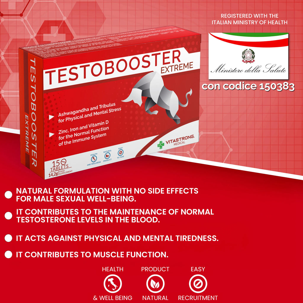 Testobooster Extreme-man Supplement, Ultra Strong Effect, Enhance Performance, Strength and Strength, 100% Natural and Safe, Pocket Pack