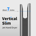 AIKE Automatic Hand Dryer for Bathroom Jet Hand Dryer with HEPA Filtered Vertical Slim Compact High Speed Wall Dryers 1400-1750W