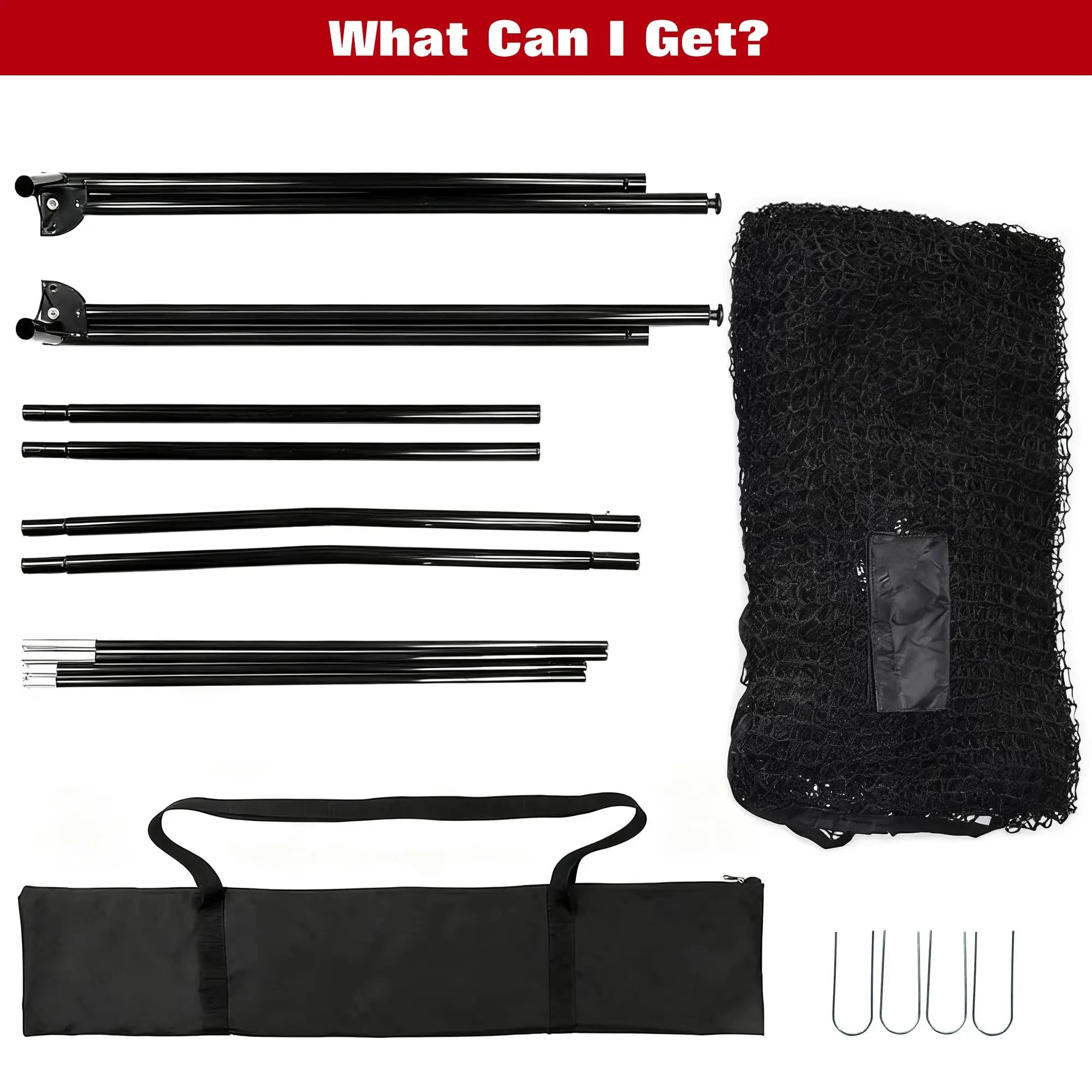 Golf Practice Net, Heavy Duty Golf Training Net With Carry Bag, Steel Frame & Tear-Resistant PE Mesh For Garden Outdoor