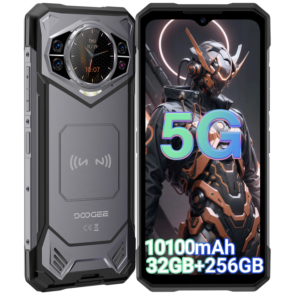 Global Version DOOGEE S200 5G Rugged Phone 6.72" 120Hz Display 12GB 256GB 100MP AI Main Camera 10100mAh Battery NFC Smartphone