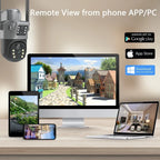 4K 8MP Dual Lens PTZ Solar Camera Dual screen PIR Human Tracking Outdoor WIFI Security CTV Surveillance IP Camera