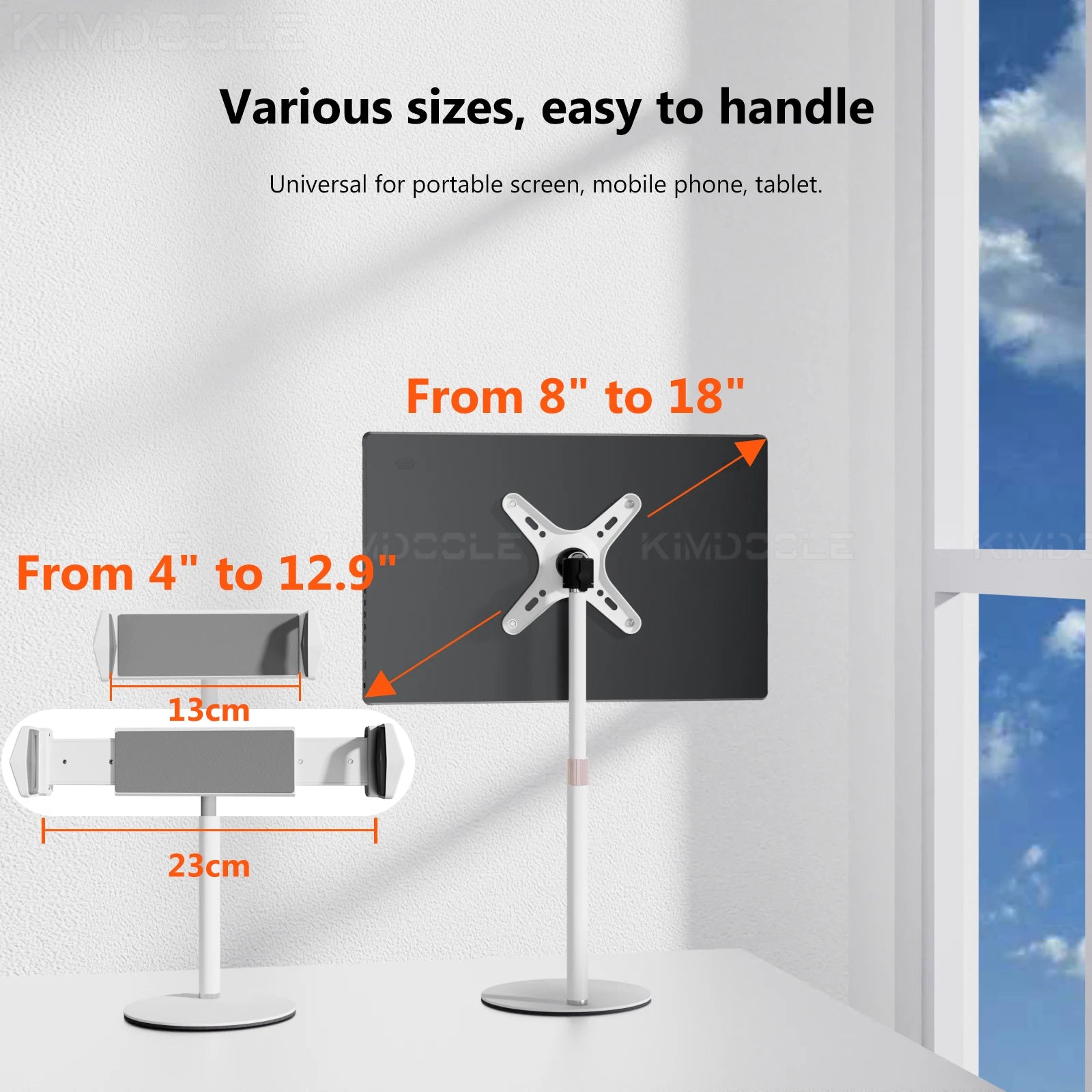 Artpowers VESA Monitor Desk Mount Single Monitor Stands Freestanding fits 13'' to 18'' Computer Screen with Height Adjustable
