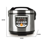 5L Electric Rice Cooker Smart Digital Portable Car Rice Cooker Truck Multi-Cooker Soup Porridge Cooking Food Steamer For Home