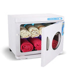 23L Towel Warmer & UV Sterilizer Cabinet, 200W Heated Disinfection with Dual Trays for Salon, SPA, Gym, 70°C & UV Sanitizing