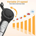 1500W 9-in-1 Immersion Hand Blender, 21 Speeds & Turbo, Includes Whisk, Chopper, Milk Frother & Masher for Blending, Pureeing