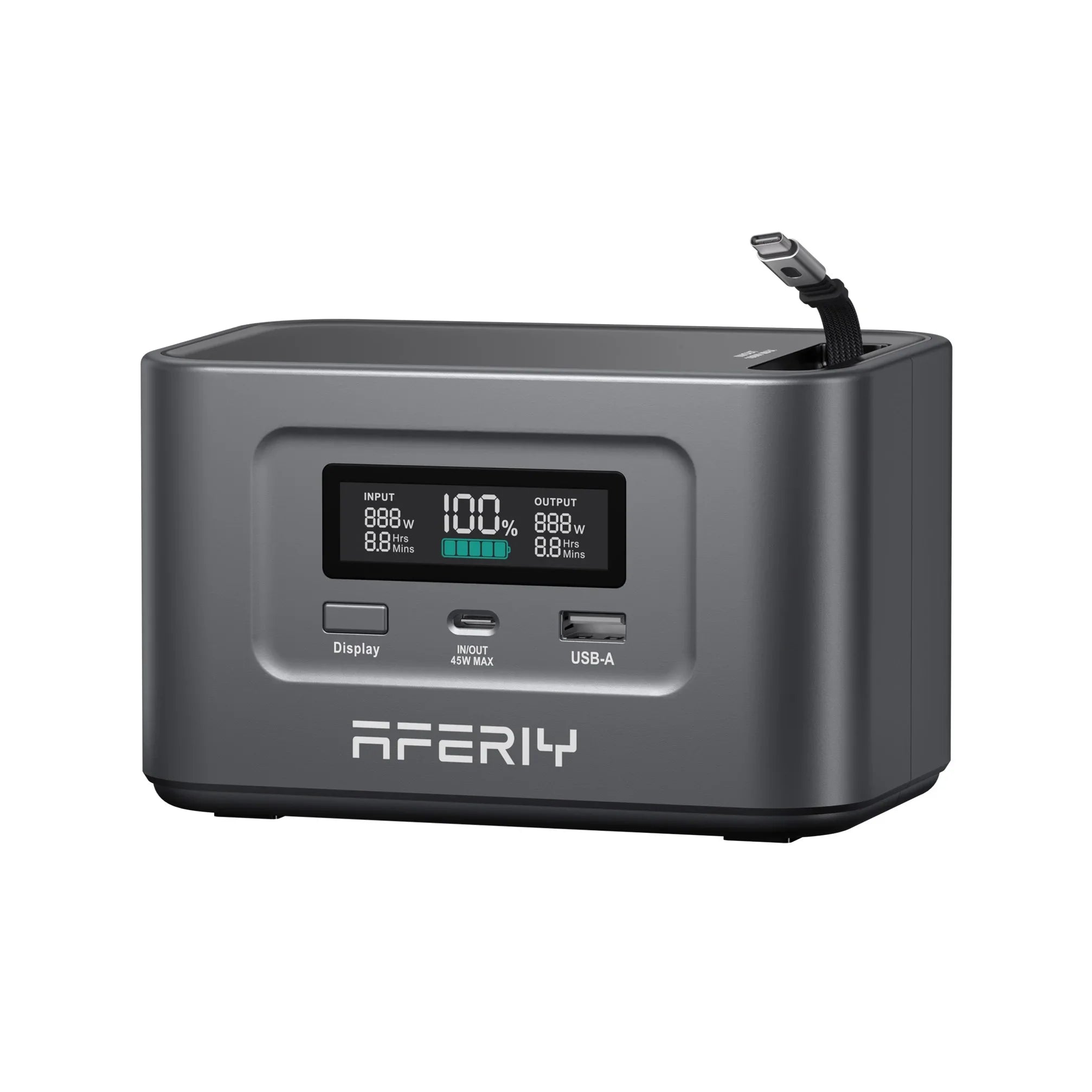 AFERIY Nano100 100W 99.2Wh Portable Power Station, LiFePO4 Battery, 1.5H Fast Charge, Dual 100W PD, with Type-C Cable Ürün ana görseli