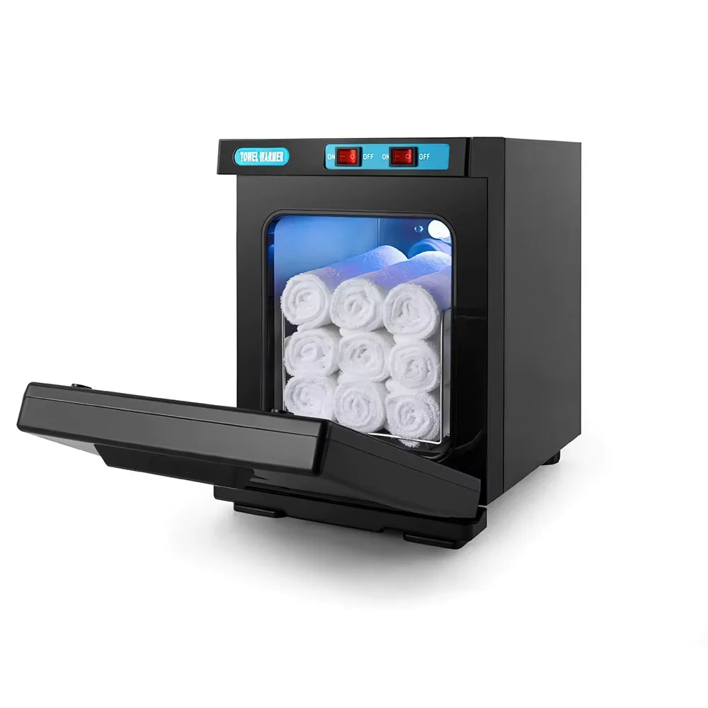 150W UV Ozone Heated Towel Sterilizer Cabinet  5L Fast Warm-Up for Spa Nail Salon 3-in-1 Disinfection with Heat & UV & Ozone