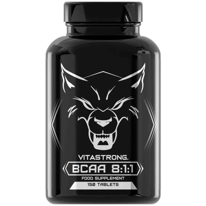 BCAA 8 1 1 Branched Amino Acids 5000mg with Vitamin B6, L Leucine, Isoleucine, Valine, Essential Amino Acids and Vitamins B6, Pre Workout, Intra Workout, Post Workout, 150 BCAA Tablets Vitastrong Ürün ana görseli