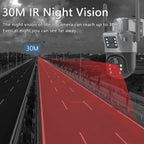 4K 8MP Dual Lens PTZ Solar Camera Dual screen PIR Human Tracking Outdoor WIFI Security CTV Surveillance IP Camera