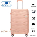SUPER SOLU Berlin series: XL 28 inch/74 cm hard case expandable, PP easily weight suitcase with water-repellent zipper, TSA & 360 ° double roll premium check luggage 106L-shipping from DE
