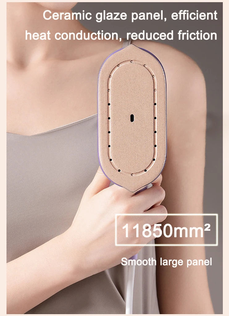 Handheld Vertical Garment Steamer Mini Travel Clothes Ironing Machine Fast-Heat Travelling Fabric Steam Iron Wet Cleaning Brush