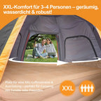 Instant Pop Up Camping Tent, Fully Automatic Tent, Outdoor Sunscreen Thickened Rainproof 3-4 Person Quick Open Camping Tent