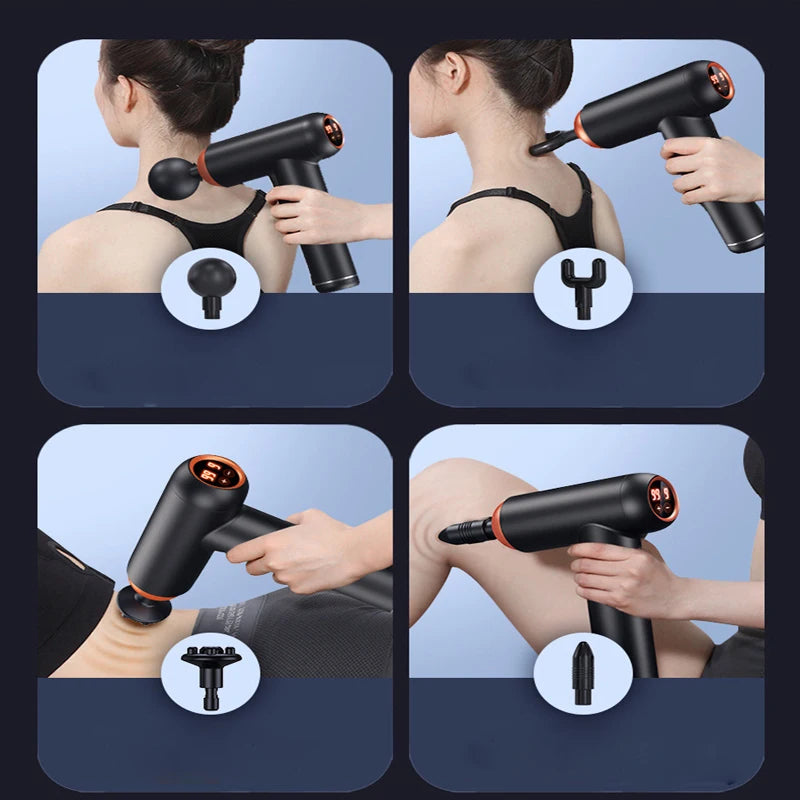 99 Gears Massage Gun Smart Hit Fascia Gun Electric Neck Massager Tool for Body Massage Relaxation Fitness Muscle Pain Relief Secondary image