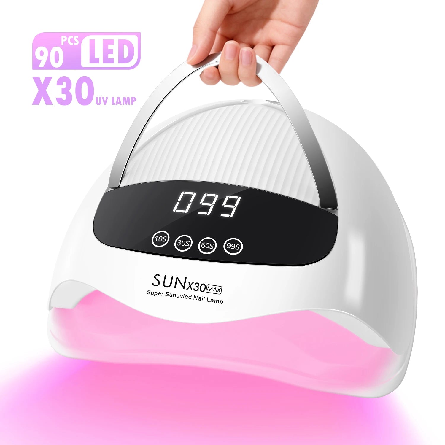 DianaBeauty UV Nail Lamp Portable Nail Dryer with Touch Screen Professional Manicure Lamp with Smart Sensor and Handle Nail Tool Main image