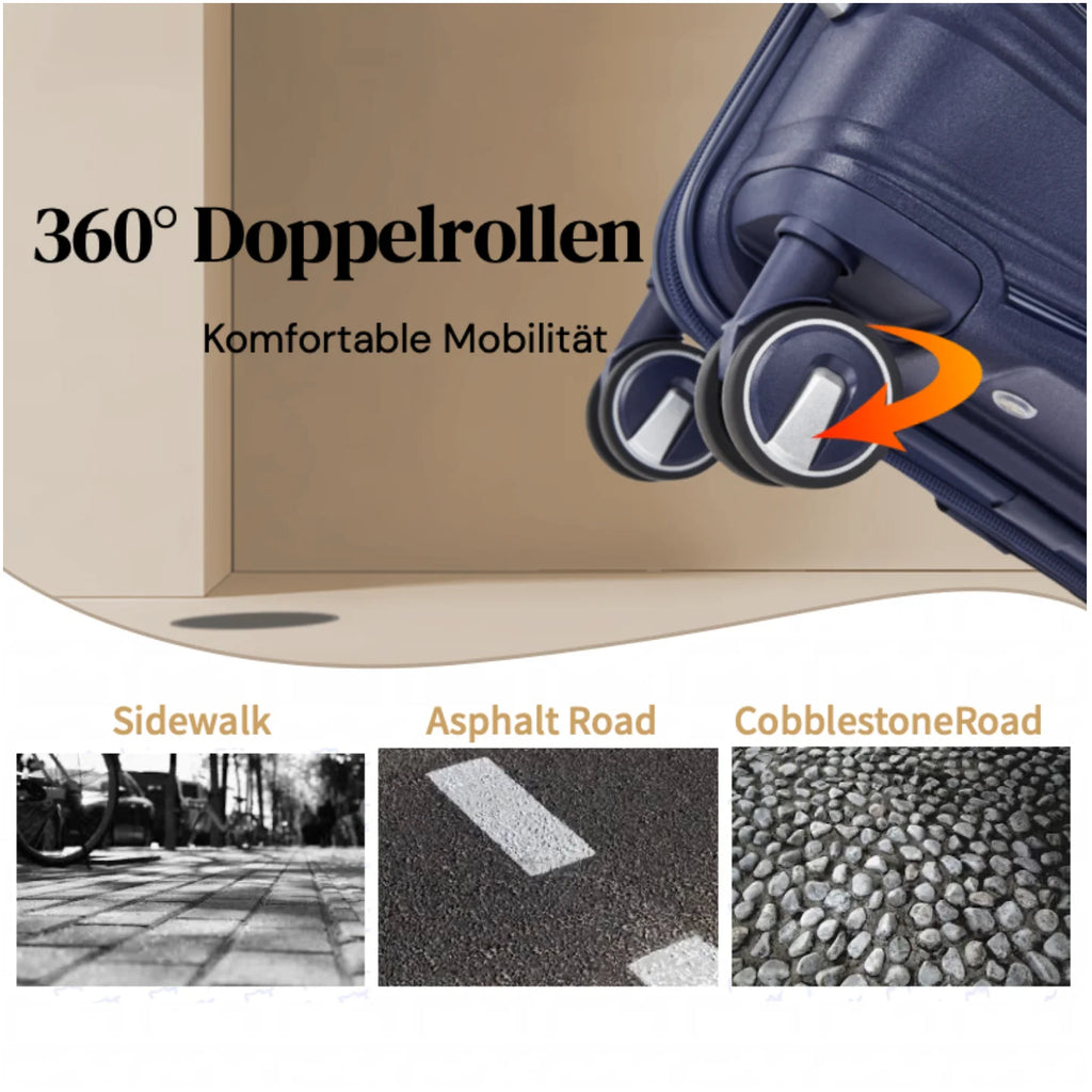 SUPER SOLU Berlin series: XL 28 inch/74 cm hard case expandable, PP easily weight suitcase with water-repellent zipper, TSA & 360 ° double roll premium check luggage 106L-shipping from DE