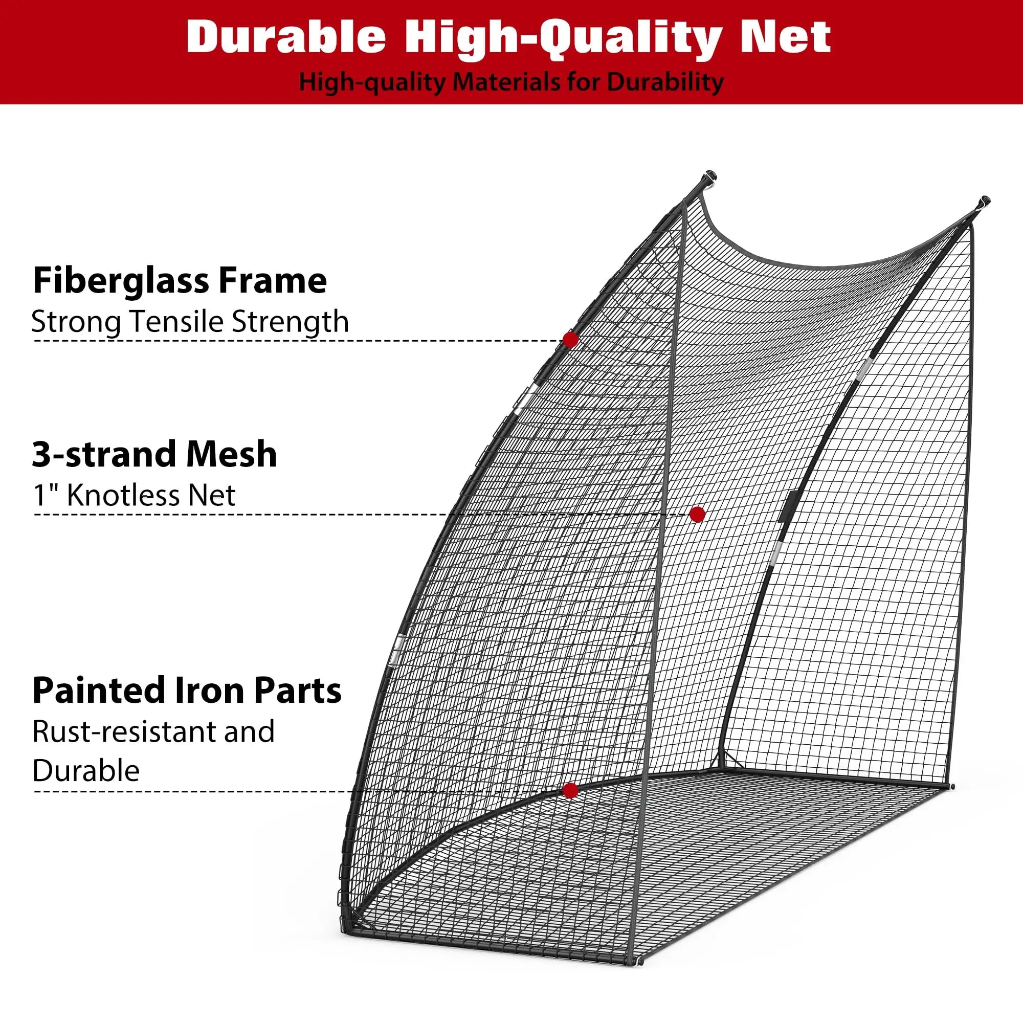 Golf Practice Net, Heavy Duty Golf Training Net With Carry Bag, Steel Frame & Tear-Resistant PE Mesh For Garden Outdoor Secondary image