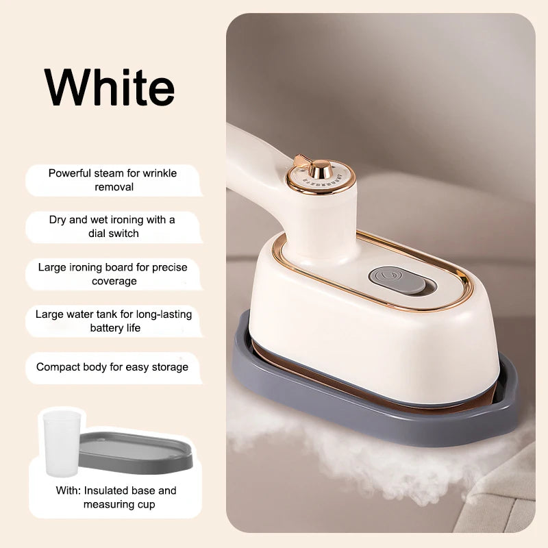 Handheld Vertical Garment Steamer Mini Travel Clothes Ironing Machine Fast-Heat Travelling Fabric Steam Iron Wet Cleaning Brush