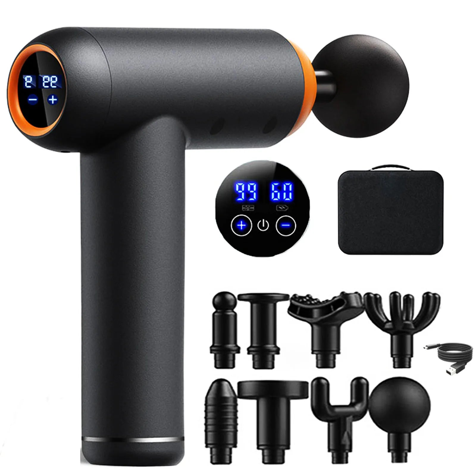 99 Gears Massage Gun Smart Hit Fascia Gun Electric Neck Massager Tool for Body Massage Relaxation Fitness Muscle Pain Relief Main image