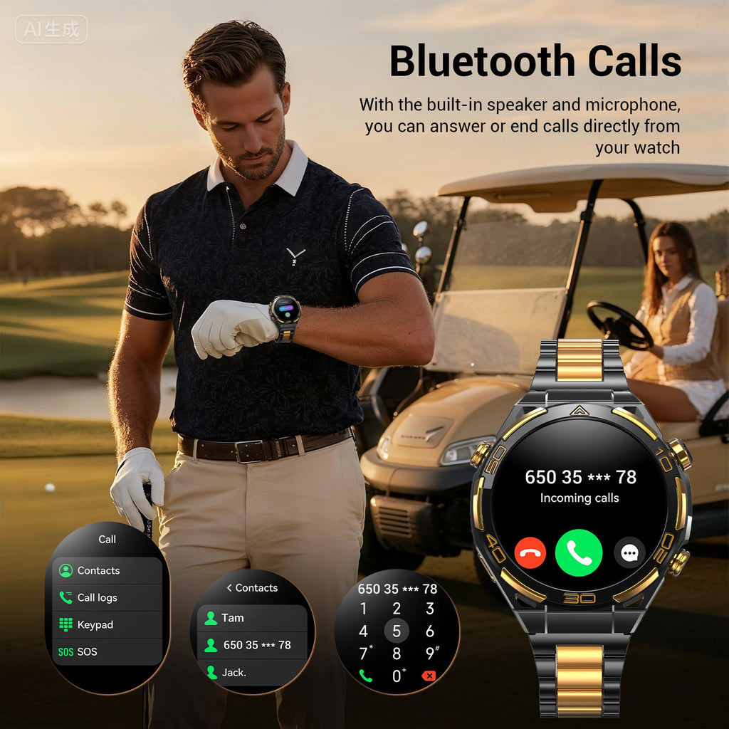 Blackview W90 Pro Smartwatch 1.43" AMOLED Display,Bluetooth Calling,Heart Rate Monitor, 900mAh/ 20Days Standby,Men's Smartwatch