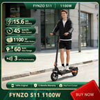 NFC Fynzo S11 Fold E-Scooter 1100W 15.6Ah 45km/h Max Speed Dual Suspension 10" Tubeless Tires 60km Range Front Suspension Fork