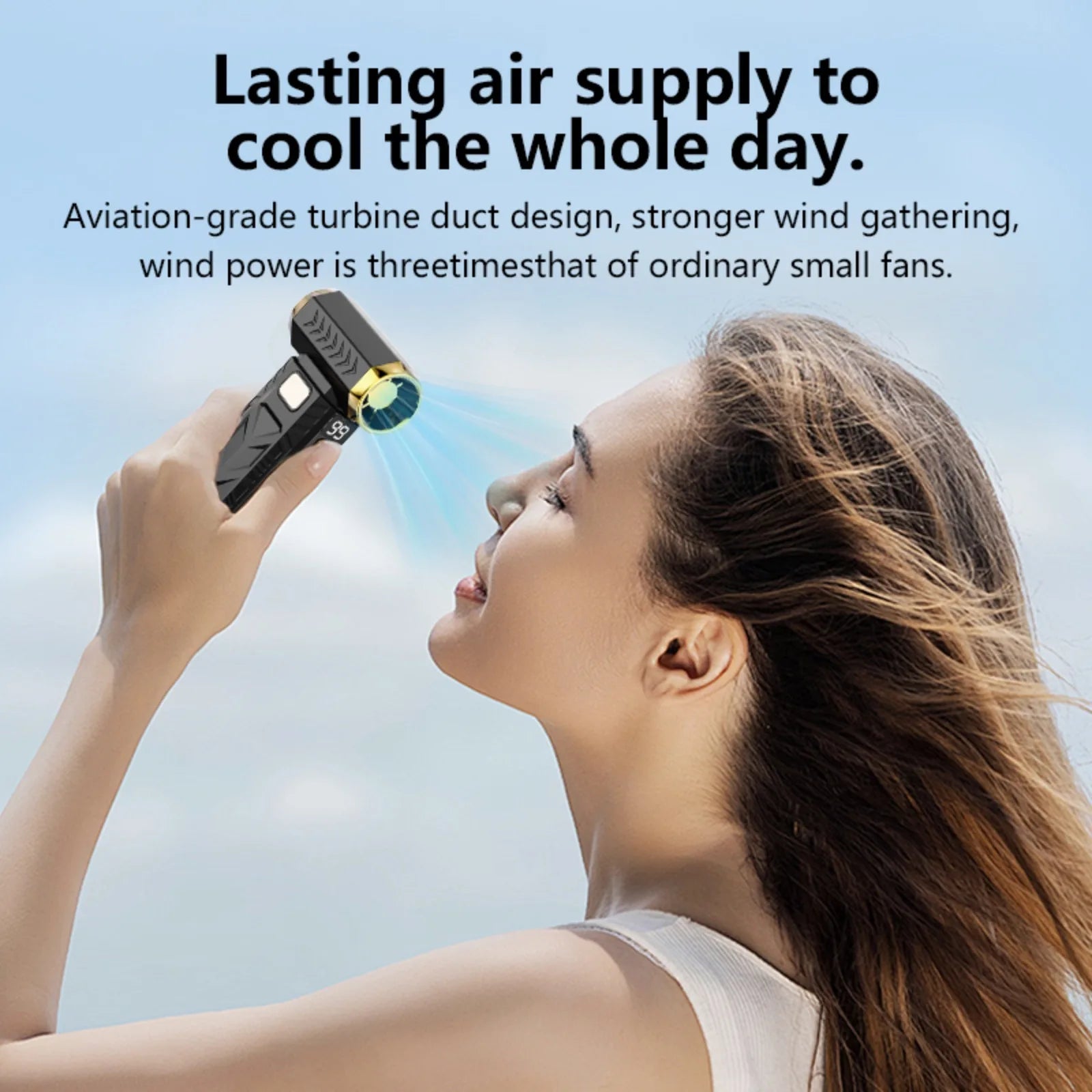 250000RPM Violent Turbo Jet Fan 53m/s High Speed Brushless Electric Air Blower Portable Dust Remover Type-C Rechargeable Mini Dust Cleaner for Computer Car Gap Cleaning
