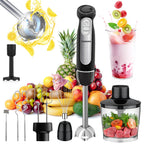 1500W 9-in-1 Immersion Hand Blender, 21 Speeds & Turbo, Includes Whisk, Chopper, Milk Frother & Masher for Blending, Pureeing