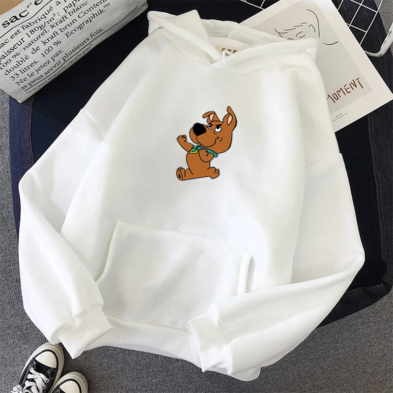 Print pink Cute Dog oversized  Sweatshirt Kawaii Hoodies for Women top clothes Hoody Female Itself  Women's Hoodies Full Sleeve Main image