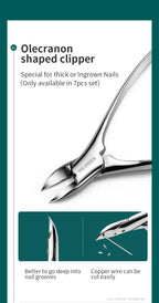 MR.GREEN Manicure Set Color Contrast sets Nail Clippers Cutter Tools Kits Stainless Steel Pedicure Travel Case for man woman