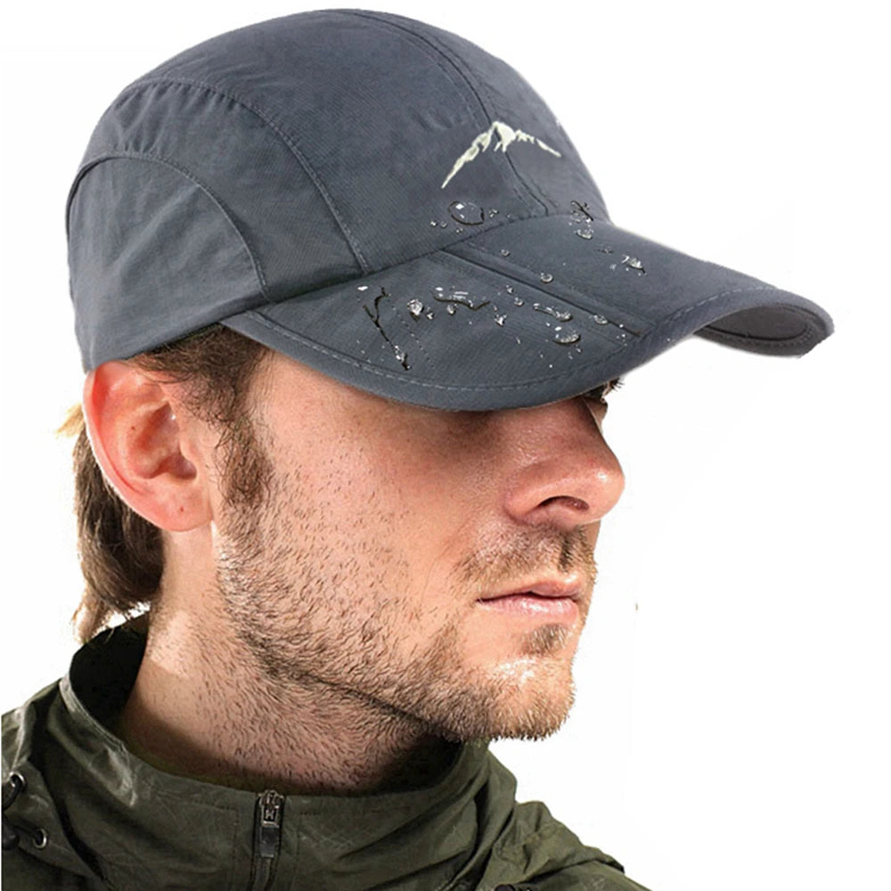 Spring Summer Outdoor Sport Baseball Cap Quick Drying Hat Unisex Waterproof Breathable Cap Foldable Cycling hat Sun Protection Ürün ana görseli