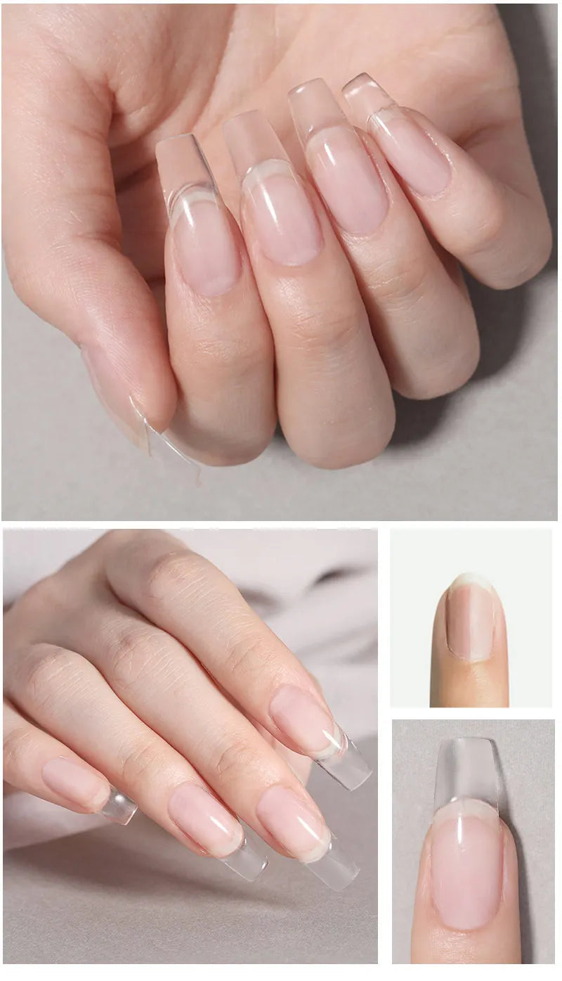LILYCUTE 15ml Extension Gel Nail Polish Set Quick Nail Prolong With Extend Mold Nail Tips Acrylic Solution Manicure Tools Kit