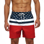 DATIFER Summer New Fashion Polyester Men Shorts Beach Quick Dry Printing Swimsuit Plus Size Mesh Liner Surfing Gym Shorts Men
